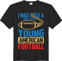 conception de t-shirt de football américain vecteur