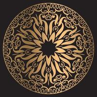 mandala d'ornement doré, vecteur de contour de mandalas géométriques abstraits dorés