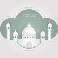conception de fond ramadan kareem. carte de voeux, bannière, affiche. illustration vectorielle. vecteur