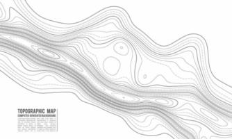 fond de contour de carte topographique. carte topographique avec élévation. vecteur de carte de contour. illustration vectorielle abstraite de grille de carte de topographie du monde géographique.