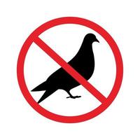 aucun signe de vecteur de pigeons