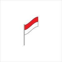 drapeau indonésien, icône, logo, vecteur, conception vecteur