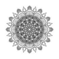 motif de mandala noir et blanc bonne humeur. vecteur