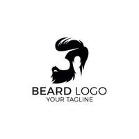 barbe, homme, logo, vecteur, illustration vecteur