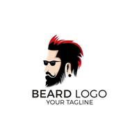 barbe, homme, logo, vecteur, illustration vecteur