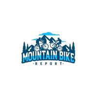modèle vectoriel de conception de logo de vélo de montagne