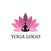 modèle de vecteur de conception de logo de yoga