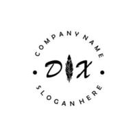 initiale dx lettre logo élégant entreprise marque luxe vecteur