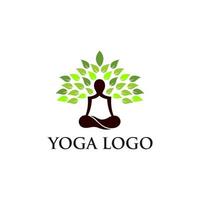 modèle de vecteur de conception de logo de yoga