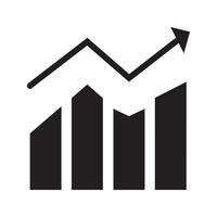 icône d'entreprise de statistiques de croissance vecteur