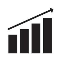 icône d'entreprise de statistiques de croissance vecteur