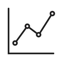 icône d'entreprise de statistiques de croissance vecteur