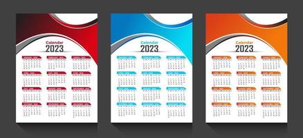 conception de calendrier 2023 vecteur