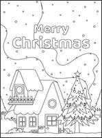 coloriages de noel pour les enfants vecteur