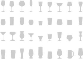 une collection vectorielle de verres à boire vecteur