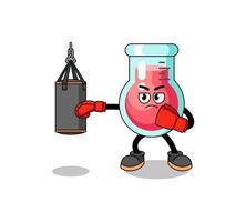 illustration du boxeur de bécher de laboratoire vecteur