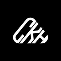conception créative du logo de lettre ckh avec graphique vectoriel, logo ckh simple et moderne en forme de triangle rond. vecteur