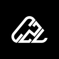 création de logo de lettre czl avec graphique vectoriel, logo czl simple et moderne en forme de triangle rond. vecteur