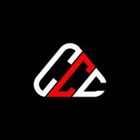 conception créative du logo ccc letter avec graphique vectoriel, logo ccc simple et moderne en forme de triangle rond. vecteur