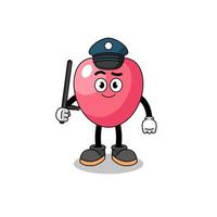 illustration de dessin animé de la police du symbole du coeur vecteur