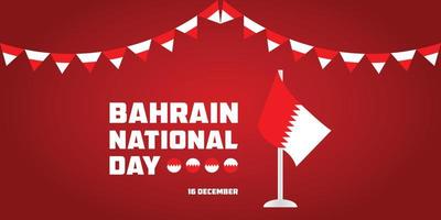 16 décembre, jour de l'indépendance nationale de bahreïn. drapeau de bahreïn. illustration vectorielle. vecteur