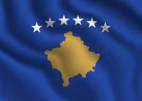 illustration vectorielle du drapeau national du kosovo avec un design aux couleurs officielles vecteur