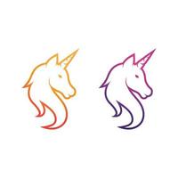 licorne logo icône illustration vectorielle vecteur