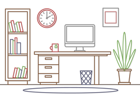 Free Vector Bureau Workspace