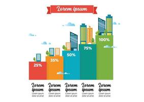 infographie sur la croissance urbaine vecteur