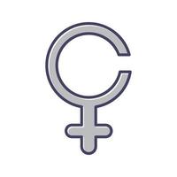 icône de vecteur de signe féminin