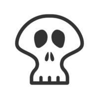 squelette d'icône noir et blanc vecteur