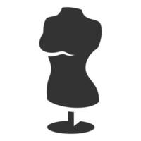 mannequin icône noir et blanc vecteur