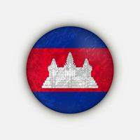 pays cambodge. drapeau cambodge. illustration vectorielle. vecteur