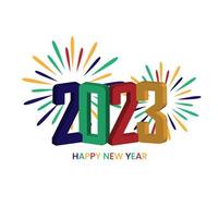 fond de célébration de typographie bonne année 2023 coloré vecteur