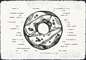 Free Hand Drawn Fond Donut vecteur