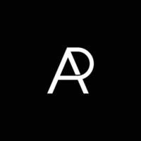 logo monogramme en lettres initiales ap ou pa vecteur