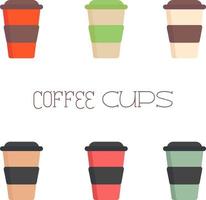 tasses à café en papier vecteur