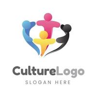 conception de modèle de conception de logo de culture vecteur