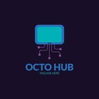 vecteur de modèle de conception de logo hub