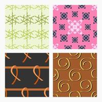 une collection de motifs sans couture artistiques et élégants. parfait pour la maison, le bureau, les invitations, les tissus et autres projets de design vecteur