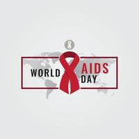 illustration vectorielle de conception d'affiche de la journée mondiale du sida vecteur