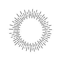 lignes d'explosion vintage sunburst. élément de conception de rayons noirs de feux d'artifice. vecteur de dessin linéaire.