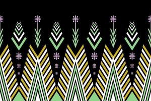 géométrique ethnique oriental riz fleur modèle conception pour fond tapis papier peint vêtements wrap batik illustration vectorielle style de broderie vecteur