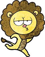 personnage de lion de vecteur en style cartoon