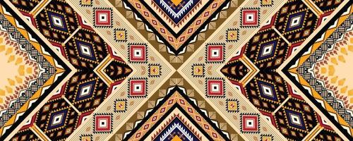 motif géométrique ethnique américain, occidental, aztèque motif sans couture pour le tissu, le rideau, l'arrière-plan, le sarong, le papier peint, les vêtements, l'emballage, le batik, le carrelage, l'intérieur. illustration vectorielle. vecteur
