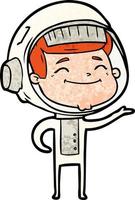 personnage d'astronaute de vecteur en style cartoon