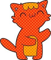 personnage de chat de vecteur en style cartoon