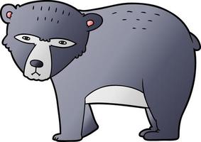 personnage d'ours de vecteur en style cartoon