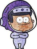 personnage d'astronaute de vecteur en style cartoon