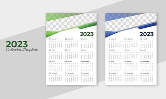 conception unique et moderne du calendrier du nouvel an 2023 vecteur